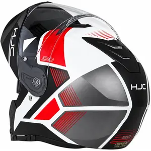 Imagem 4 de Capacete HJC I90 Hollen Preto/Vermelho/Branco (Articulado)
