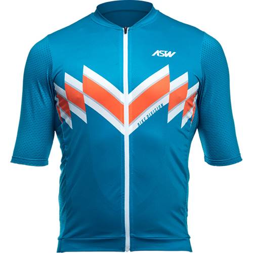 camisa laranja com azul