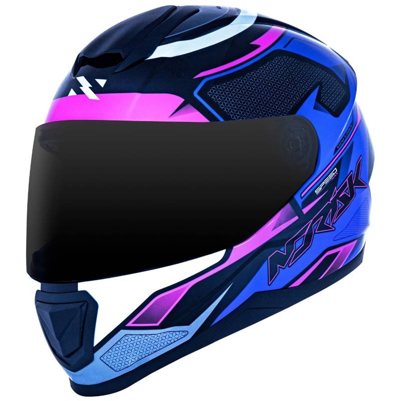 Capacete Norisk Razor Speedmax Preto/Roxo - Grid Motors