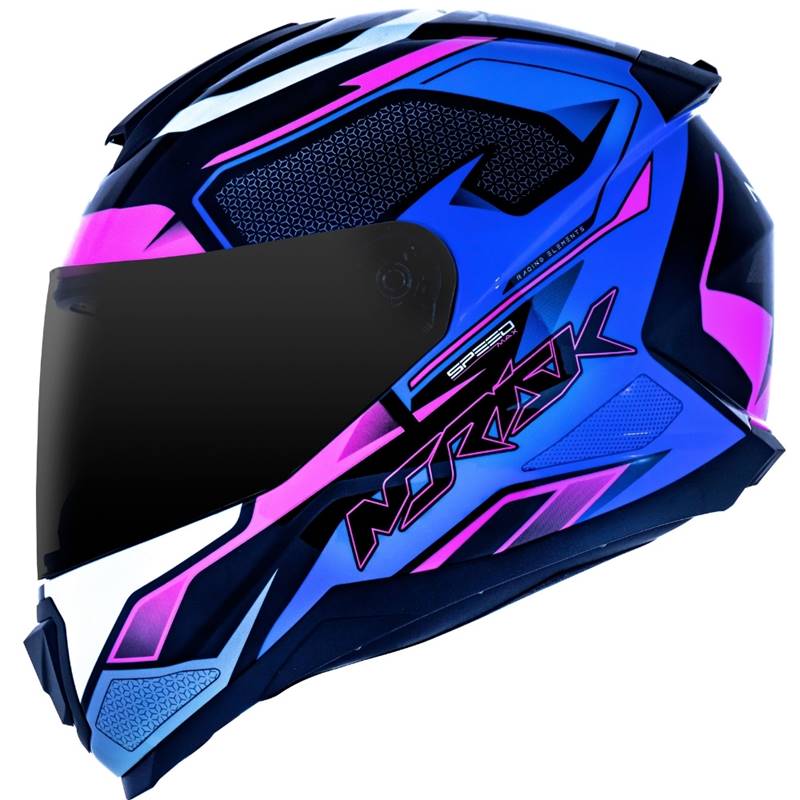 Capacete Norisk Razor Speedmax Preto/Roxo - Grid Motors