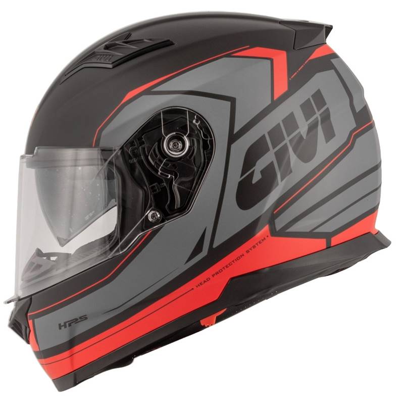 Capacete Givi 50.5 Lightning Preto/Cinza/Vermelho (Viseira S
