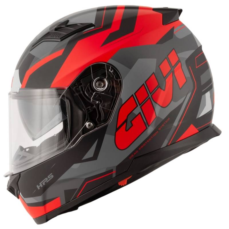 Capacete Givi 50.5 Camo Preto/Vermelho (Viseira Solar)