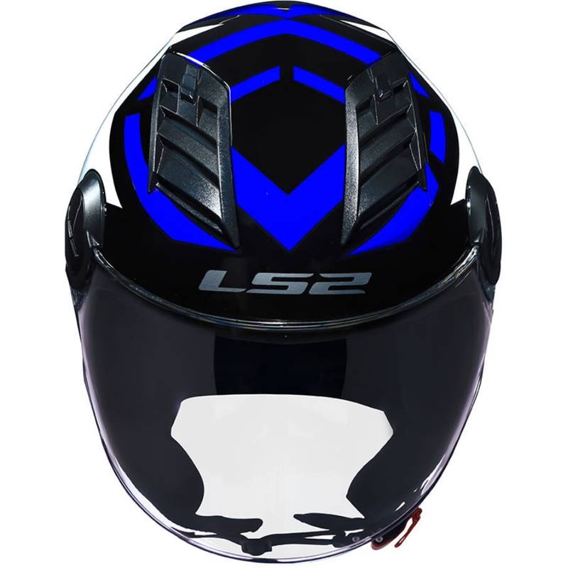 Capacete LS2 Airflow OF562 Starwar - Branco/Azul (Aberto)