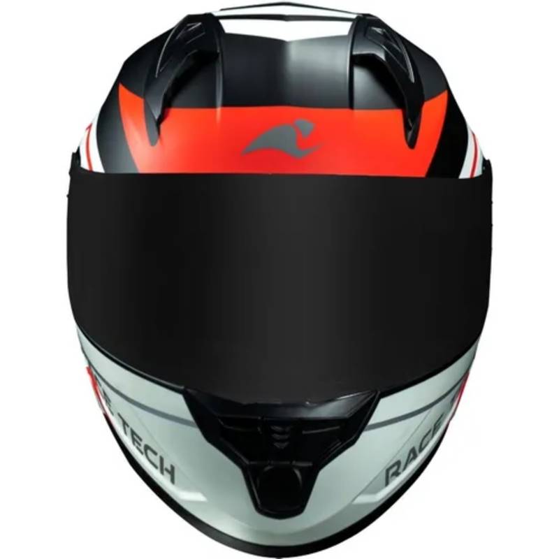 Capacete Race Tech Sector Exilio - Branco/Preto/Laranja - Grid Motors