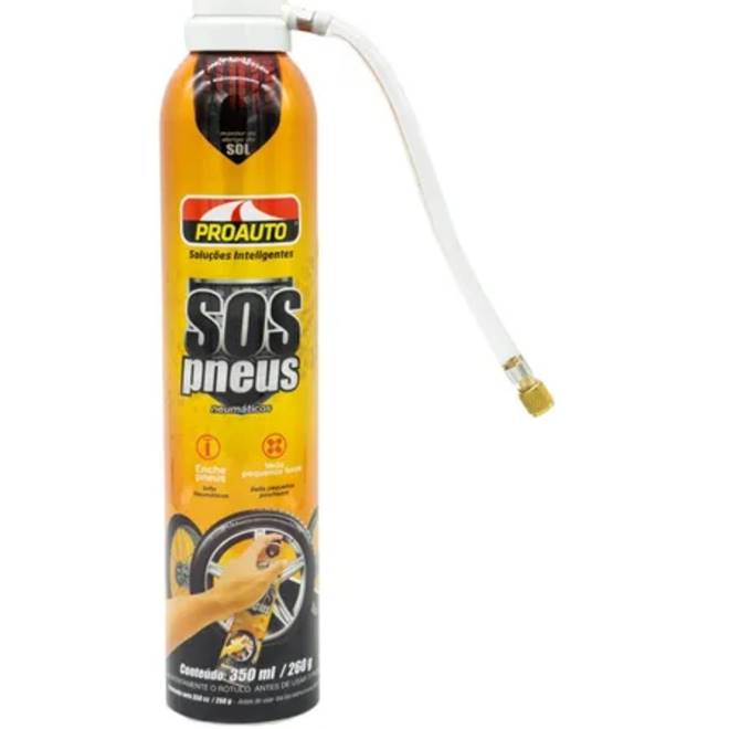 Reparador de Pneus Instantâneo SOS Proauto - 350ml - Grid Motors