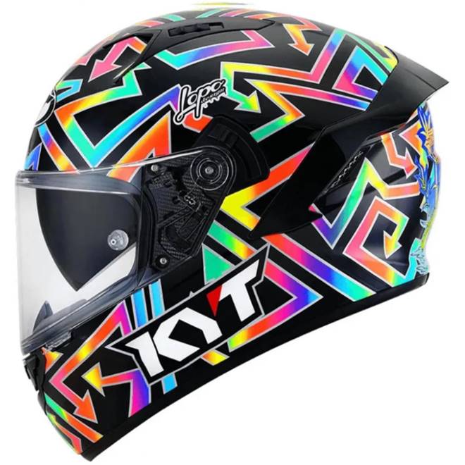 Capacete KYT NFR Manzi Misano Preto Grid Motors
