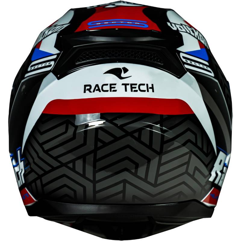 Capacete Race Tech Sector Volkton - Preto/Branco - Grid Motors