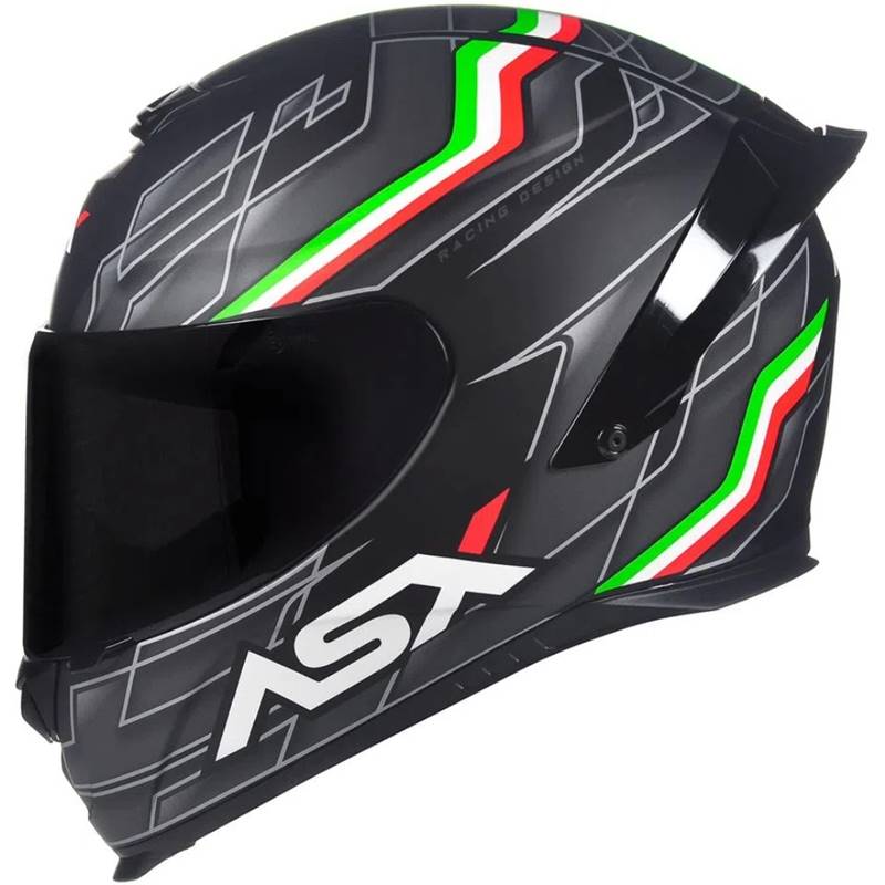 Capacete ASX Eagle Racing Italy Preto Fosco Grid Motors