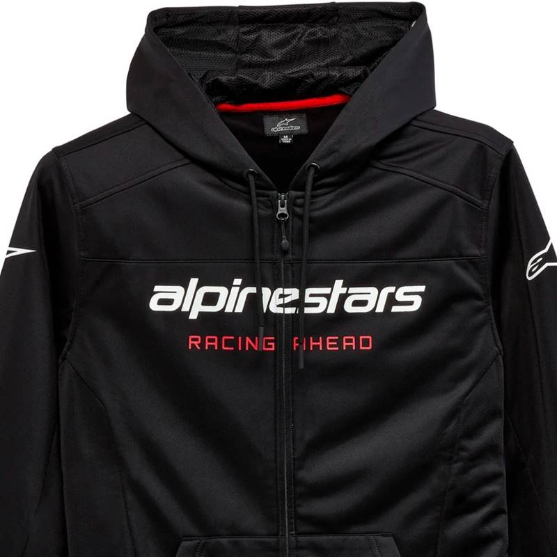 Alpinestars Men's Sessions II Fleece Zip-Up Hoodie - Black, 100% Polyester, Full Zip, Machine Wash
