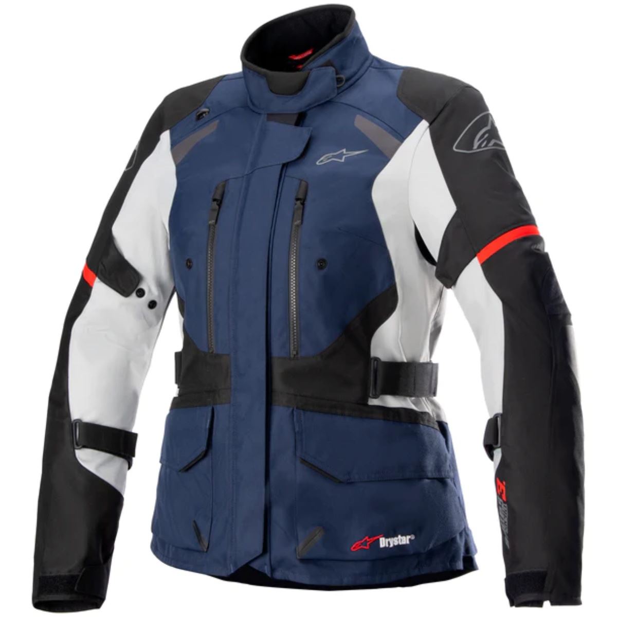 Alpinestars Giacca Moto Donna Stella Andes V3 Drystar - Tessuto, Bianco/Nero/Grigio, Taglia S