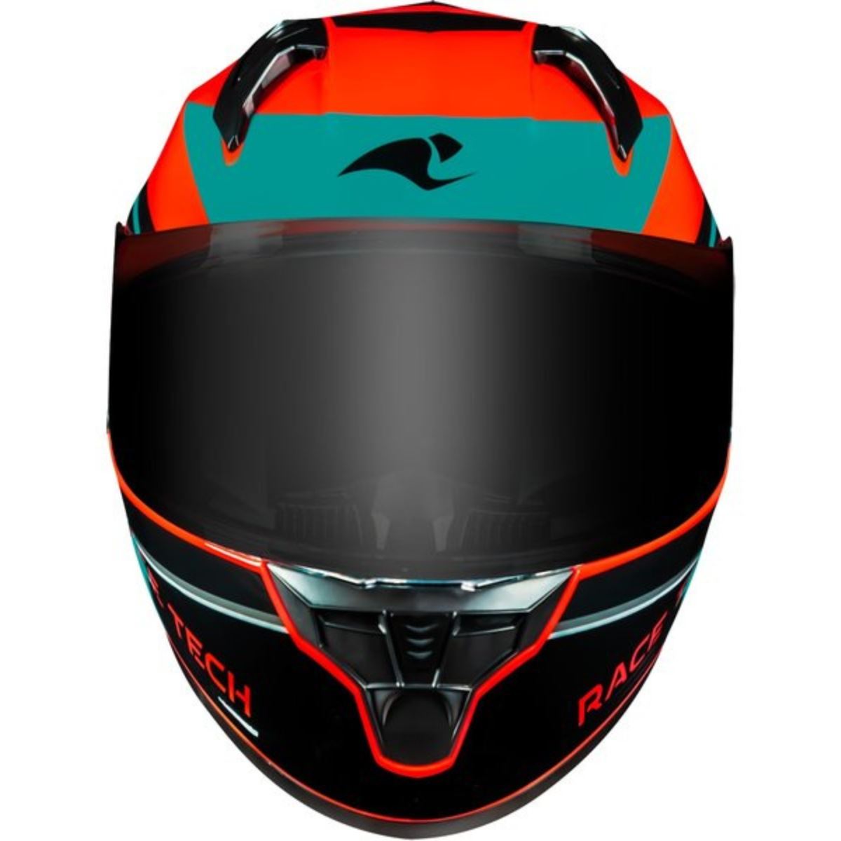 Capacete Race Tech Sector Exilio - Preto/Verde/Laranja - Grid Motors