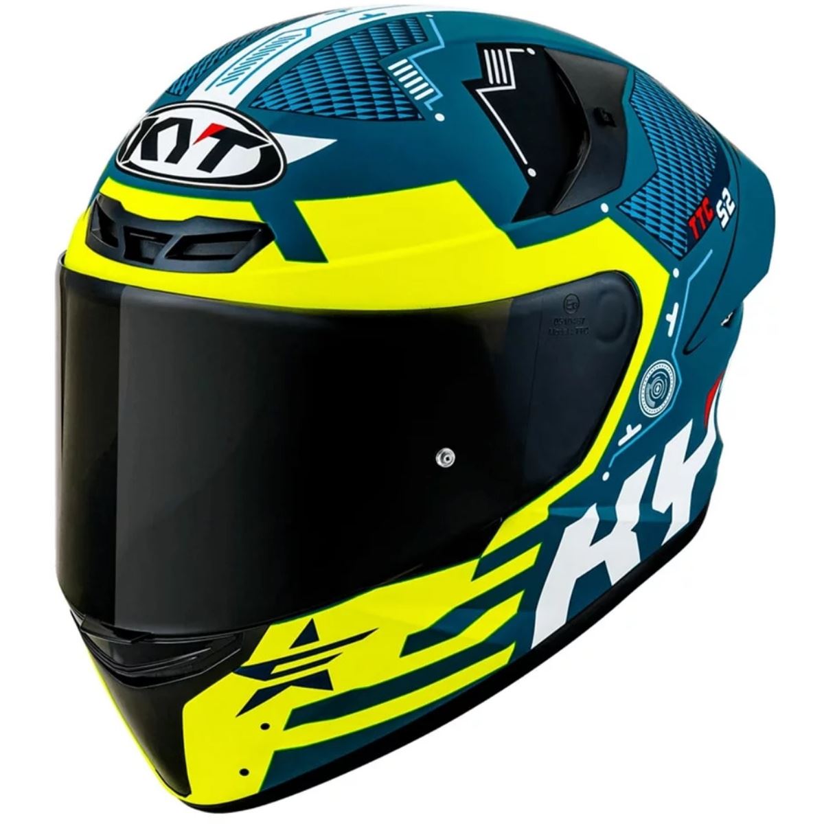 Capacete KYT TT Course Fuselage Amarelo Grid Motors