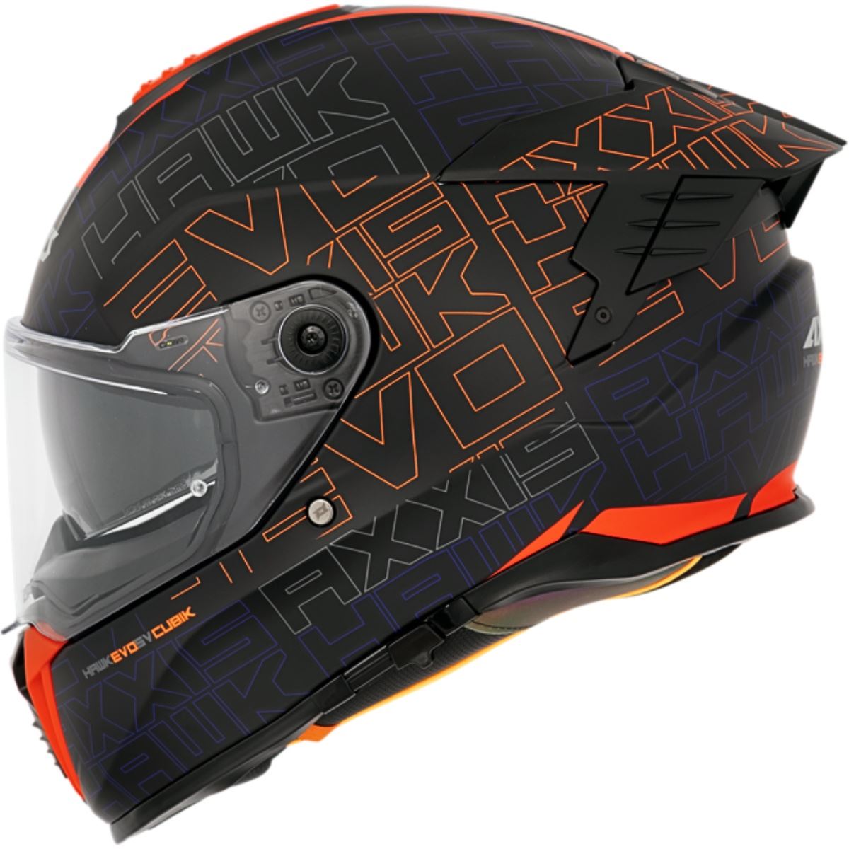 Capacete Axxis Hawk Evo SV Cubik - Laranja Fosco