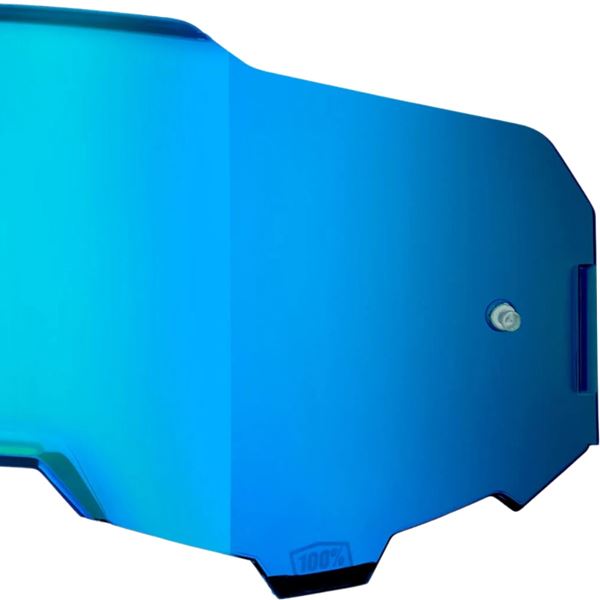 100% ARMEGA HiPER Maschera Izi Con Lente Blu Specchio - Ultrawide, Sgancio Rapido, Per Motocross E MTB