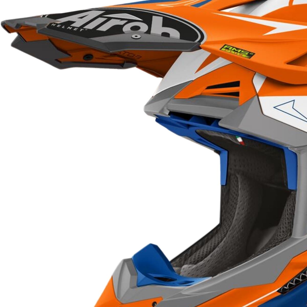 Capacete Airoh Aviator 3 Spin Laranja Fosco - Grid Motors