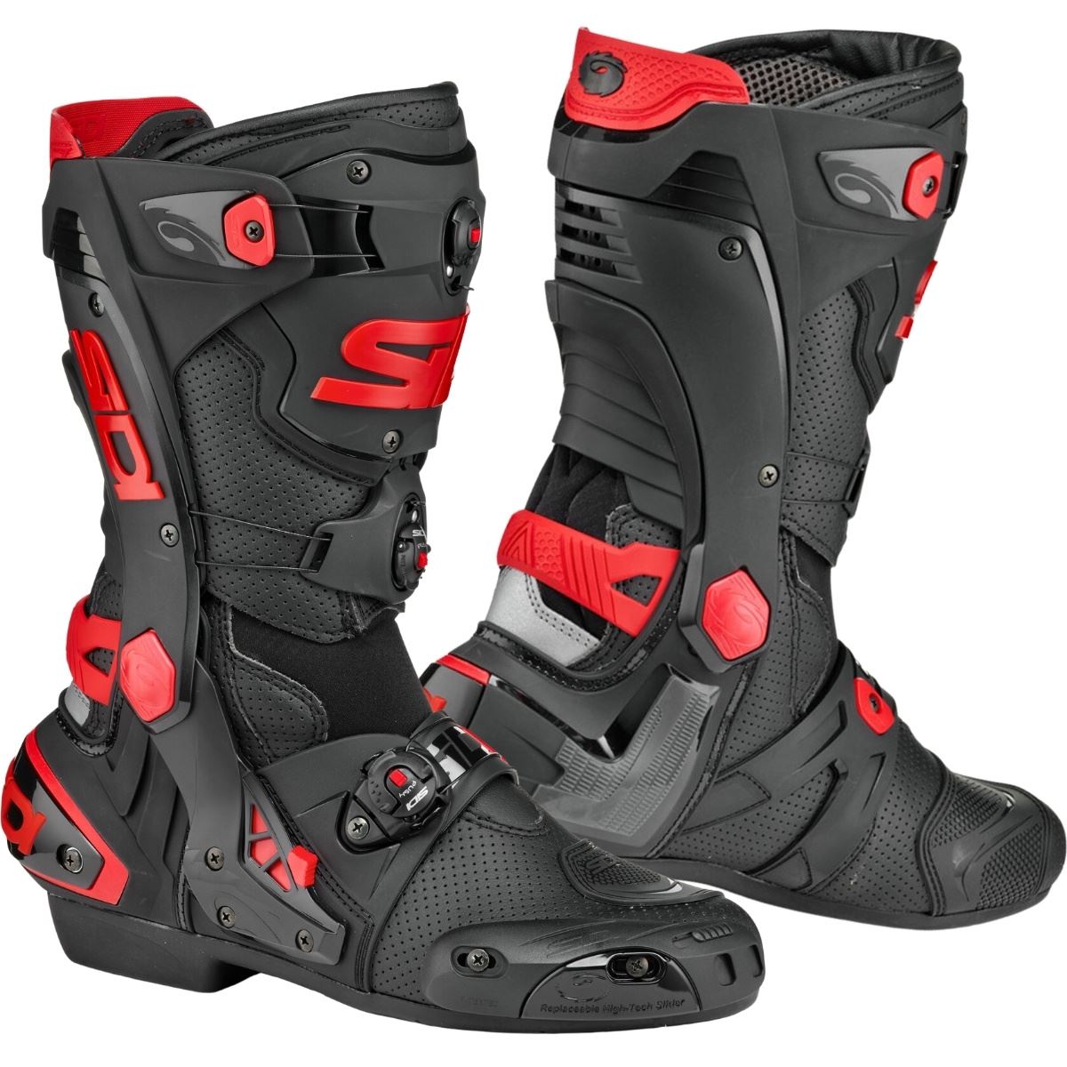Bota Sidi Rex Air - Preto/Vermelho - Grid Motors