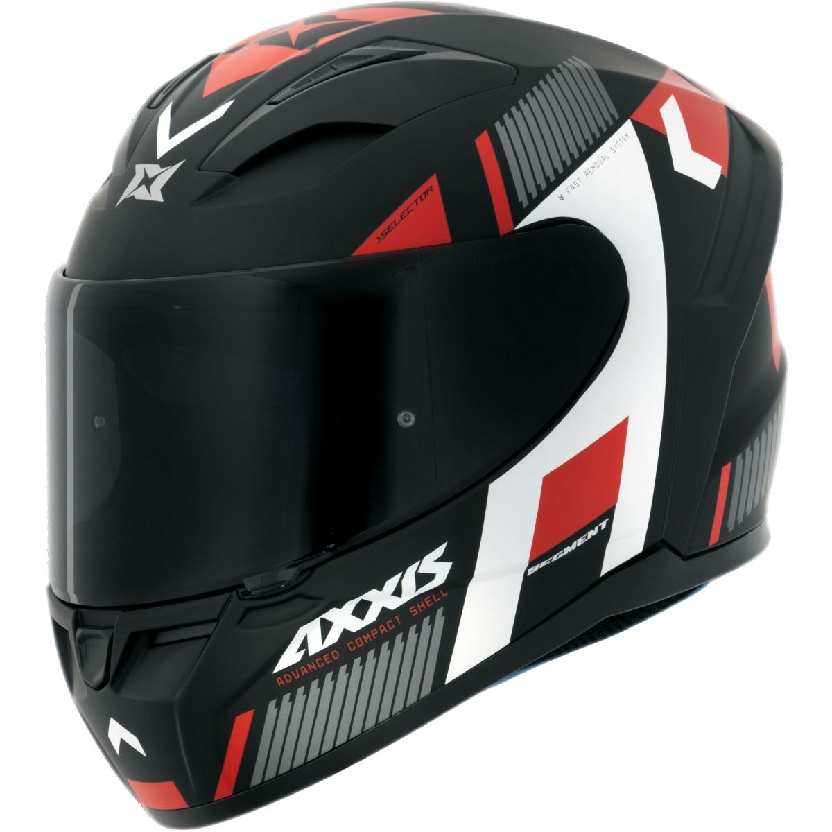 Capacete Axxis Segment Selector - Preto Fosco - Grid Motors