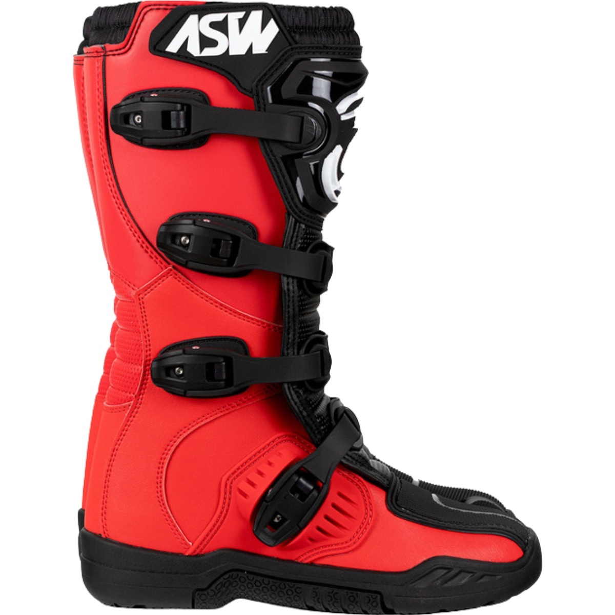 Bota ASW Image Enduro Preto/Vermelho/Branco Grid Motors