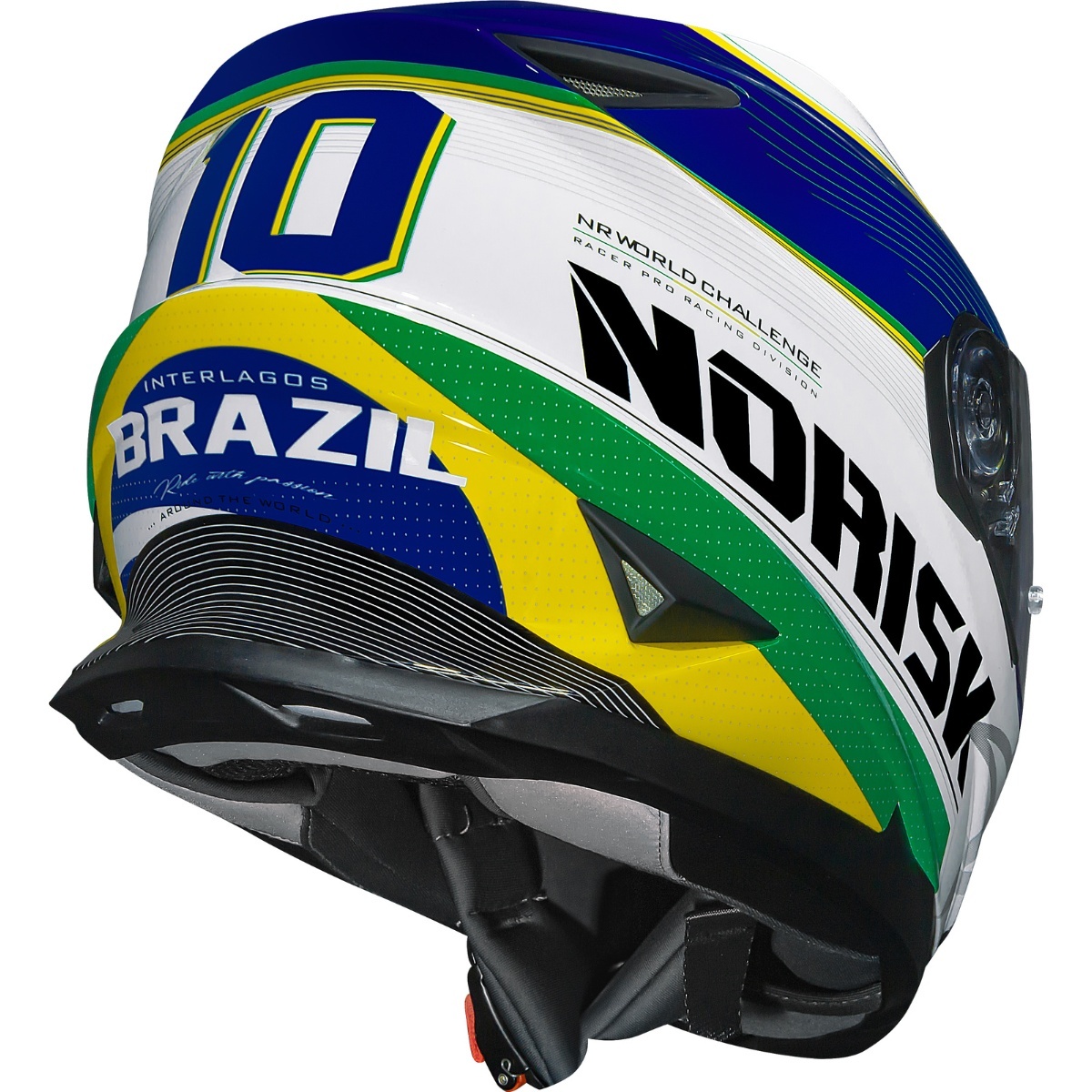 Capacete Norisk FF302 Soul Grand Prix Brasil - Branco/Azul/Amarelo ...