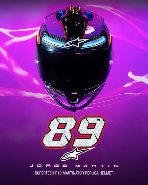 Capacete Alpinestars Supertech R10 Martinator LE R01 Azul/Roxo