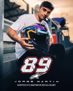 Imagem 3 de Capacete Alpinestars Supertech R10 Martinator LE R01 Azul/Roxo/Vermelho (Fibra de Carbono)