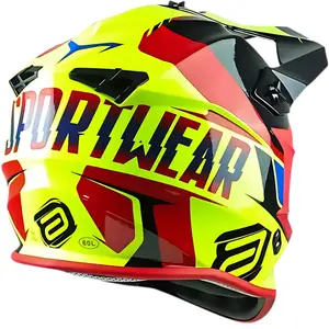 Imagem 4 de Capacete ASW R3 Evade - Vermelho/Preto/Amarelo Fluor