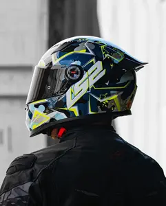 Imagem 9 de Capacete LS2 FF358 S Camo - Azul/Amarelo