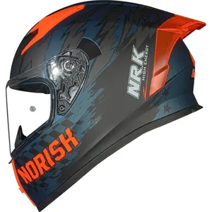 Capacete Norisk Flow Daytona - Azul/Laranja Fosco