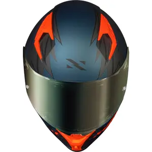 Imagem 7 de Capacete Norisk Flow Daytona - Azul/Laranja Fosco