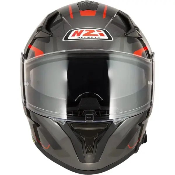 Capacete NZI Go Rider Motion Cinza/Vermelho/Preto Grid Motors