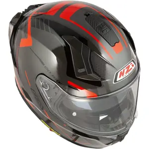 Imagem 4 de Capacete NZI Go Rider Motion - Cinza/Vermelho/Preto