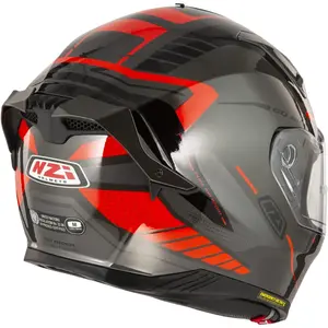 Imagem 7 de Capacete NZI Go Rider Motion - Cinza/Vermelho/Preto