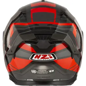 Imagem 8 de Capacete NZI Go Rider Motion - Cinza/Vermelho/Preto