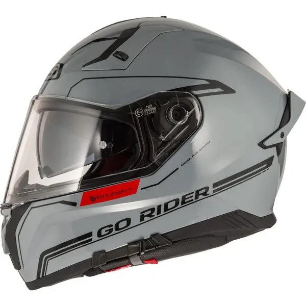 Capacete NZI Go Rider Solid Noveau - Cinza Nardo - Grid Motors