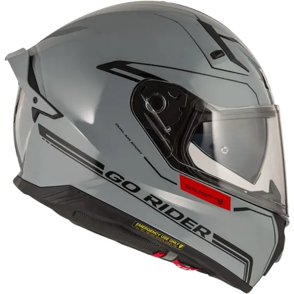 Capacete NZI Go Rider Solid Noveau - Cinza Nardo - Grid Motors