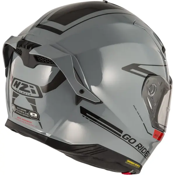 Capacete NZI Go Rider Solid Noveau - Cinza Nardo - Grid Motors