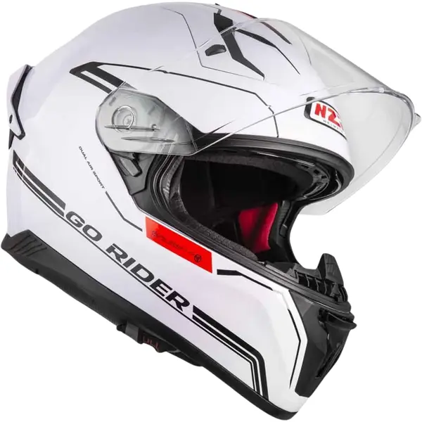 Capacete NZI Go Rider Solid Noveau - Branco - Grid Motors
