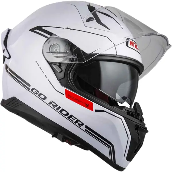 Capacete NZI Go Rider Solid Noveau - Branco - Black Friday Grid Motors