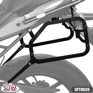 Imagem 1 de Suporte Lateral Scam Kawasaki Versys 650 (2010-2014) Preto - SPTO039