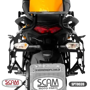 Imagem 4 de Suporte Lateral Scam Kawasaki Versys 650 (2010-2014) Preto - SPTO039