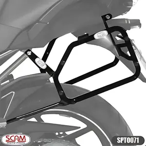 Imagem 1 de Suporte Lateral Scam Kawasaki Versys 1000 (2012-2024) Preto - SPTO071