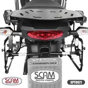 Imagem 2 de Suporte Lateral Scam Kawasaki Versys 1000 (2012-2024) Preto - SPTO071