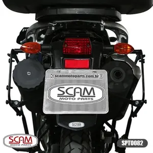 Imagem 3 de Suporte Lateral Scam Yamaha Tenéré 250 (2011-2015) Preto - SPTO082