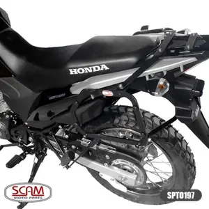 Imagem 2 de Suporte Lateral Scam Honda Bros 160 (apartir de 2015) / XRE 190 (apartir de 2016) Preto - SPTO197