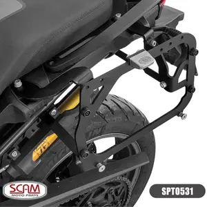 Imagem 2 de Suporte Lateral Scam BMW F750GS/F850GS (apartir de 2018) / F800GS/F800GS Plus (apartir de 2024) Preto - SPTO531