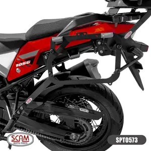 Imagem 2 de Suporte Lateral Scam Suzuki V-Strom 1050 XT (apartir de 2022) Preto - SPTO573