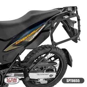 Imagem 3 de Suporte Lateral Scam Honda Sahara 300 (apartir de 2024) / XRE 300 (apartir de 2010) Preto - SPTO655