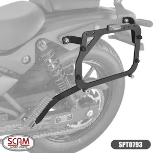 Imagem 1 de Suporte Lateral Scam Kawasaki Eliminator 500 (apartir de 2024) Preto - SPTO793