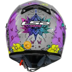 Imagem 9 de Capacete LS2 FF358 Classic Dreamcatcher - Prata/Amarelo