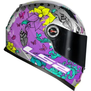 Imagem 2 de Capacete LS2 FF358 Classic Dreamcatcher - Prata/Amarelo